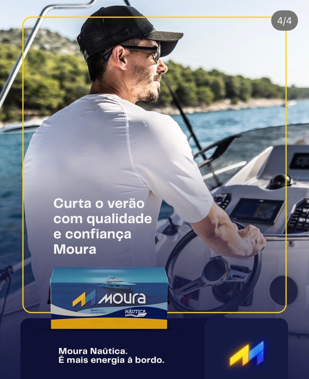 Bateria náutica Moura para embarcação em Bertioga